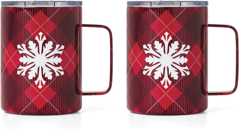 Cambridge Coffee Mug, 2-Piece, Red Plaid