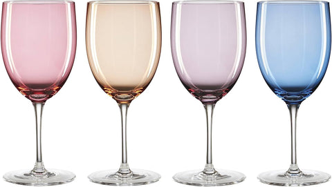 Oneida True Colors Wine Glasses, Set of 4, 4 Count, Multi