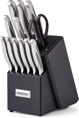 ONEIDA 14pc Cutlery Block Set w/Sharpener