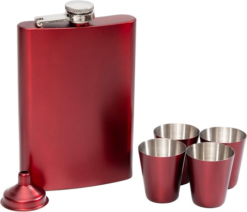 Cambridge Ehgrd21Cb1Ds 6-Piece Red Flask Set