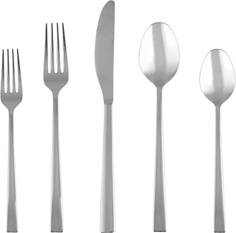 Fiesta Spark Mirror 20 Piece Flatware Set, Service for Four, silver