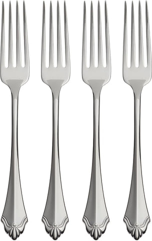 Oneida Kenwood Fine Flatware Dinner Forks, 0.30 LB, Metallic