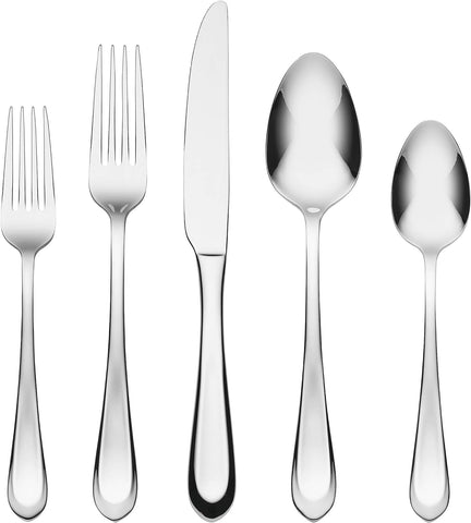 Hampton Forge 895329 Alesey Mirror 20 Piece Everyday Flatware Set, Service For 4