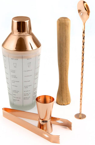 Copper Piece Mixology Set, 5 Count