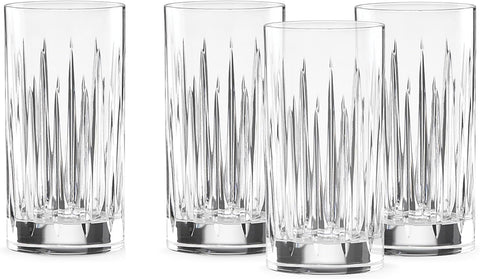 Reed & Barton Soho Crystal 4Pc Iced Beverage Glass Set, 5.90 LB, Clear