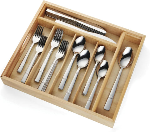 Cambridge Braylen Mirror Piece Flatware Set, 62 Count, No Color