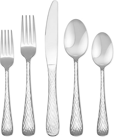 Hampton Forge – Melody Hammered – 20 Piece Flatware Set, Service for 4