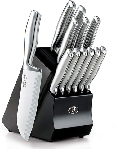 Hampton Forge ? Kobe ? 13 Piece Knife Block Set ? Silver