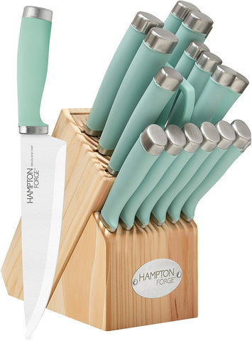 Hampton Forge EpicurePistachio?17Piece BlockSet, 17-Piece, Pistachio