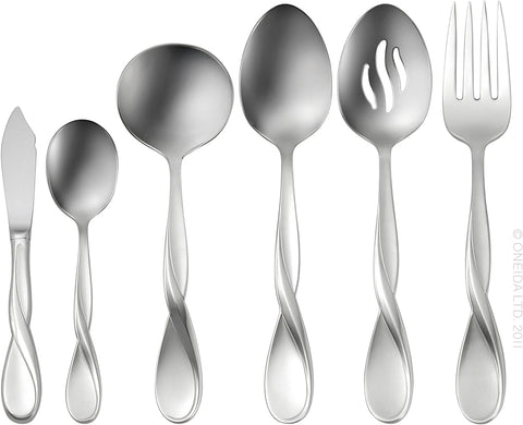 Oneida Satin Aquarius 6-Piece Serving Set, Stainless, Medium