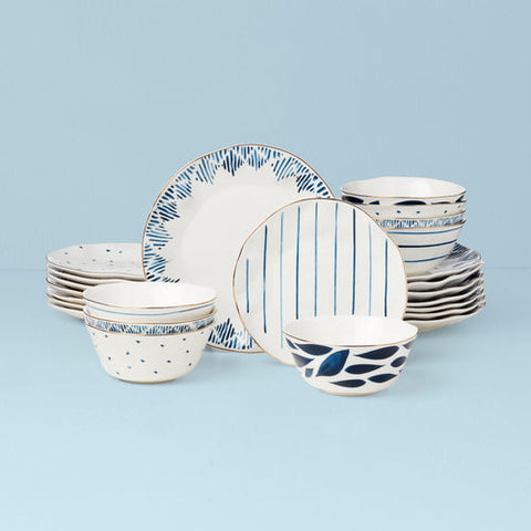 Blue Bay 24-Piece Dinnerware Set