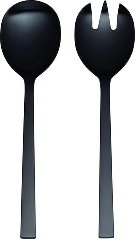 Oneida Chefs Table Salad Servers, Midnight, 1.00 LB, Black