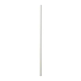 Jumbo Straw 7.75 IN Paper White Unwrapped 4000/Case