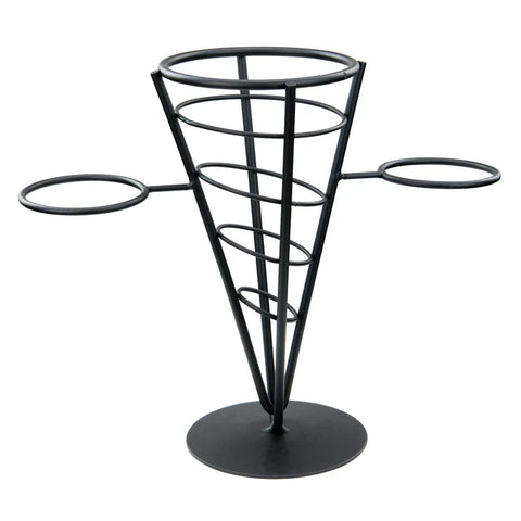 Black Wire Cone Fry Server